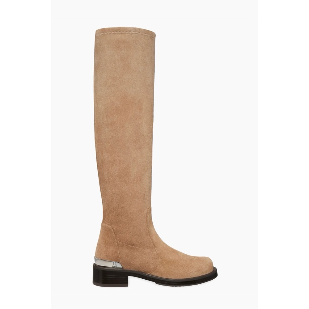 New Stuart Weitzman Mercer Bold Suede Knee Boots Sz 7.5